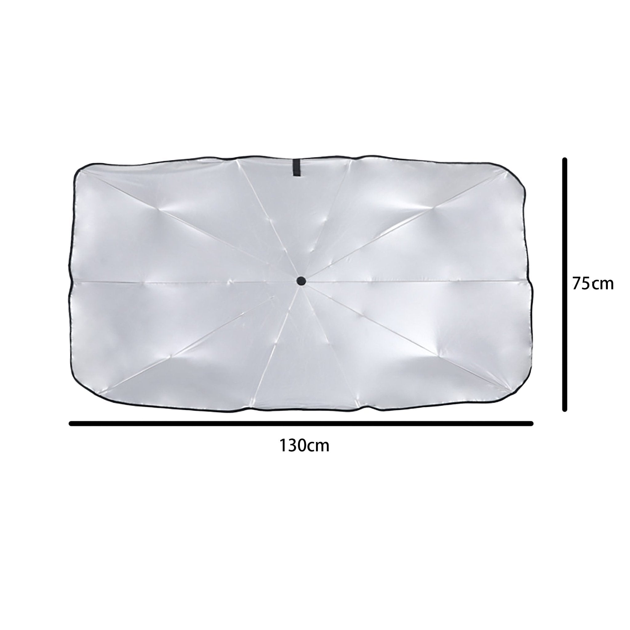 Imagen de Parasol Delantero para Auto Parabrisas, Sombrilla Interior para Auto SUV y Camión, Tamaño 130x75 cm en color de Meishida